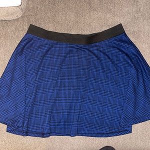 Skater blue plaid skirt